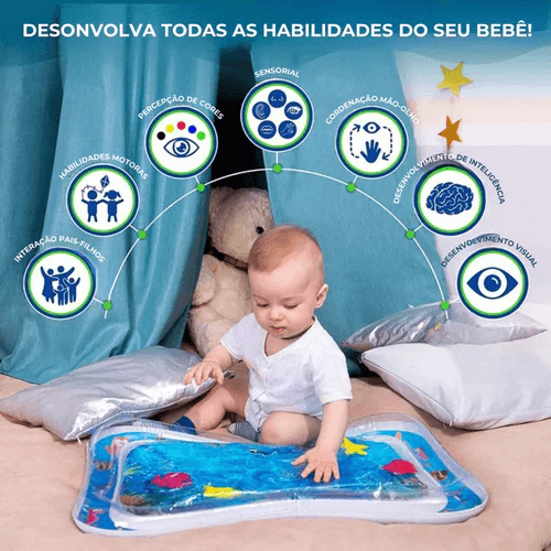 Almofada Aquática Inflável - Diversão e Aprendizado para Bebês