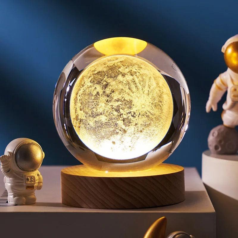 Luminária Esfera de Cristal Planetária 3D