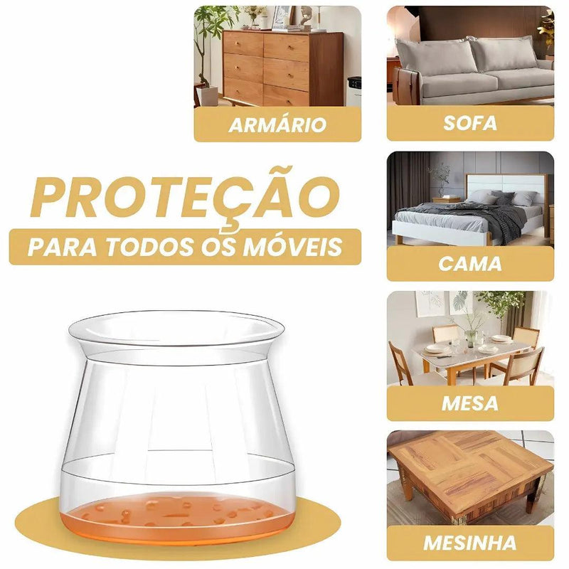 MoveFlex® – Tampa de Silicone para Pés de Móveis (Protege contra Riscos e Barulhos) - Leve Mais e Pague Menos!