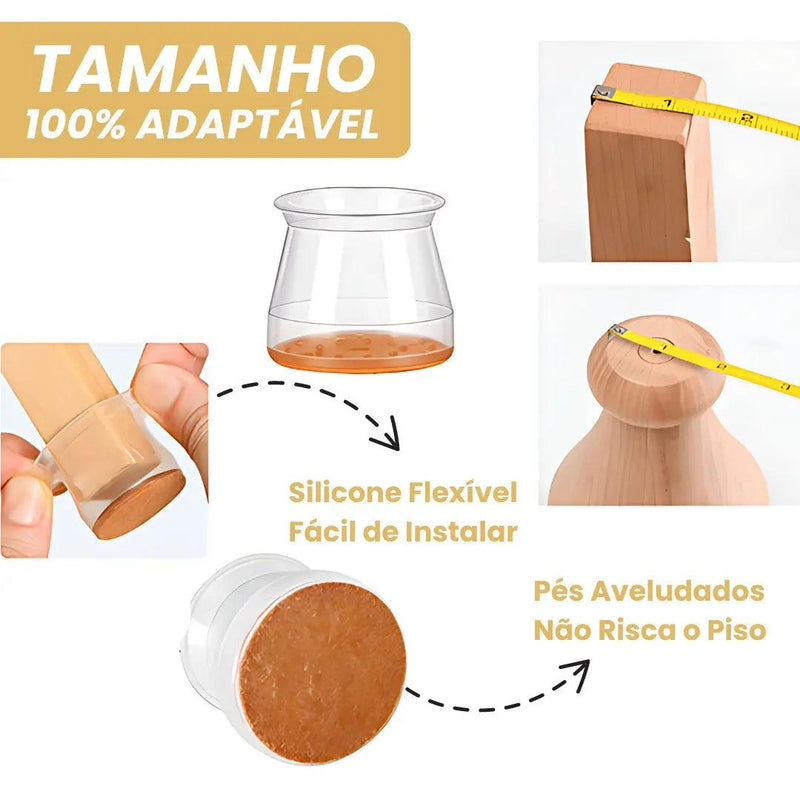 MoveFlex® – Tampa de Silicone para Pés de Móveis (Protege contra Riscos e Barulhos) - Leve Mais e Pague Menos!